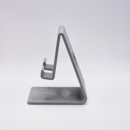 Handyhalterung mit Platz für Ladekabel grau seitlich